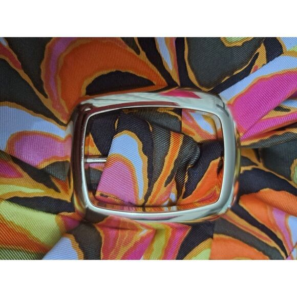 Milly‎ New York 5F Bergdorf Goodman Dress Size 2 Multicolor Psychedelic Silk - Picture 8 of 12